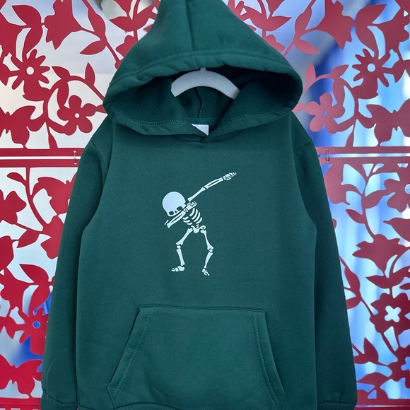 🧸 Sweatshirt for Boys _ Dancing Skeleton Print Trick Hooded Sweatshir❤️ - Picture 3 of 11